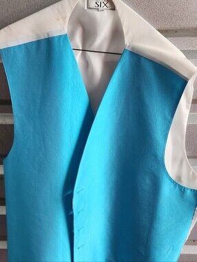 After Six Bright Blue Vest Size 3XF